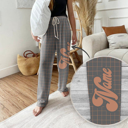 Personalized Plaid Pajama Pants: Groovy Christmas Family Pajamas