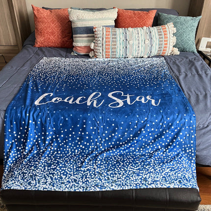 Personalized Glitter Name Blanket: Soft Minky or Sherpa Fleece