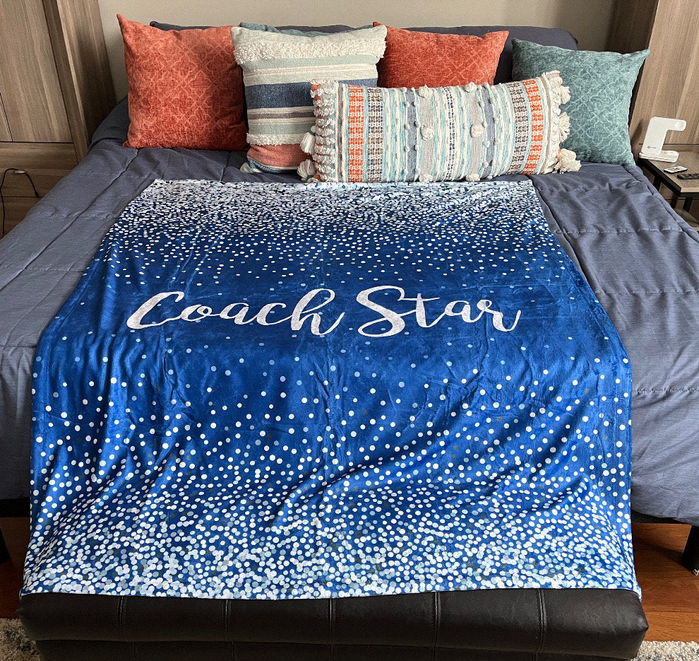 Personalized Glitter Name Blanket: Soft Minky or Sherpa Fleece