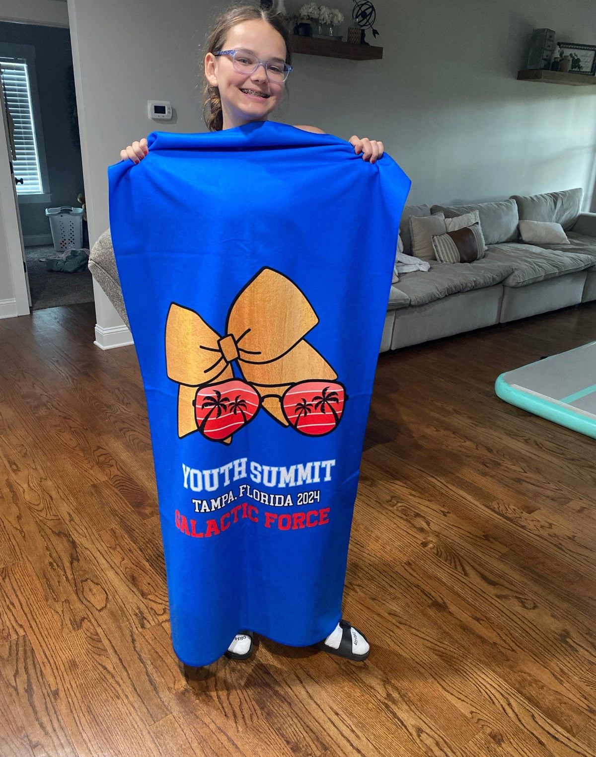 Custom Sports Team Logo Towel, Personalized Gym Rally Towel