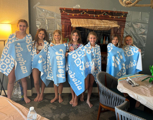 Personalized Beach Towel with Name - Custom Gift for Birthday & Anniversary - New Style Soft Cotton Beach Towel