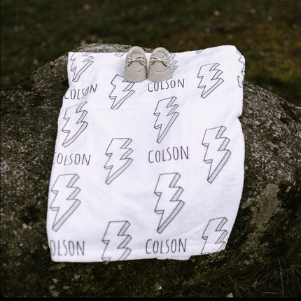 Personalized Construction Toy Blanket: Plush Minky or Sherpa