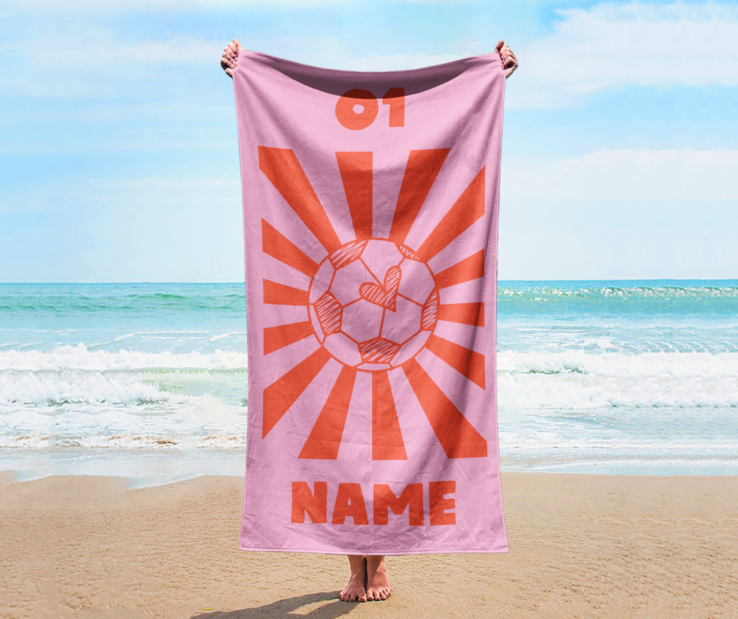 Smile Face Personalized Beach Towel Personalized Name Bath Towel Custom Pool Towel Beach Towel With Name Outside Birthday Vacation Gift