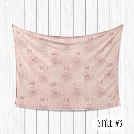 Personalized Kids Minky Blanket: Custom Name Fleece or Sherpa