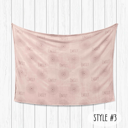 Personalized Kids Minky Blanket: Custom Name Fleece or Sherpa