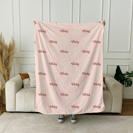 MaMa Girl Design Personalize blanket, Minky or Sherpa custom blanket, Baby blanket, Kids Blanket, birthday gift idea
