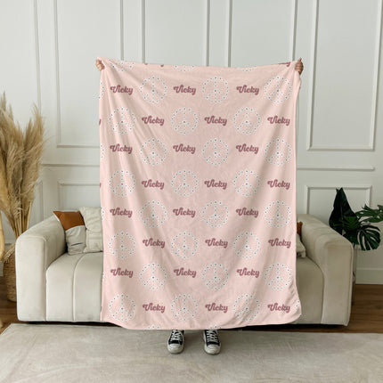 Personalized Kids Minky Blanket: Custom Name Fleece or Sherpa