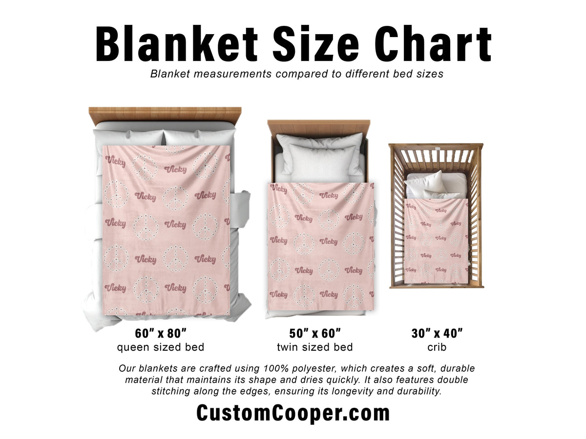 Personalized Minky Blanket: Custom Name Fleece or Sherpa Blanket