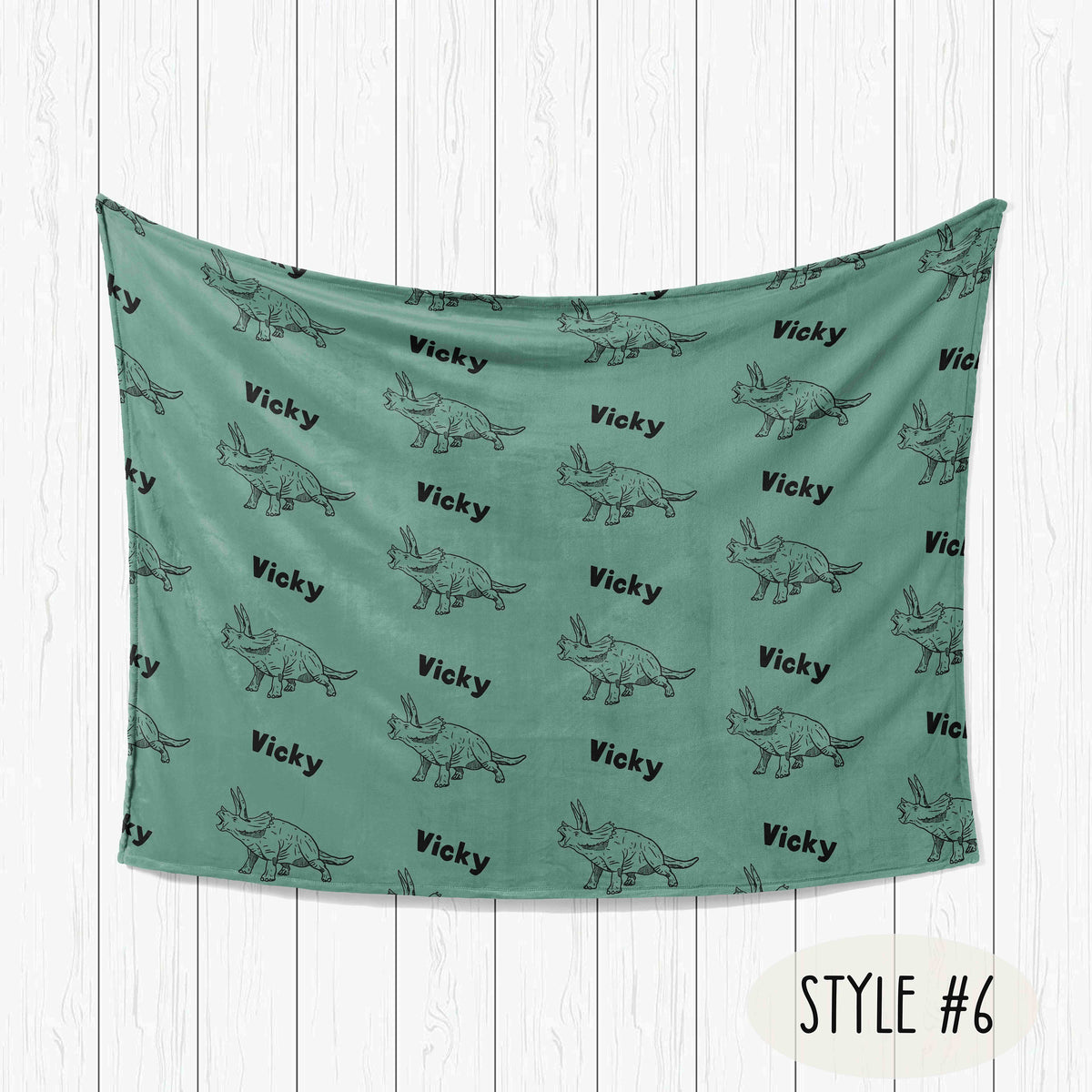 Personalized Dinosaur Blanket: Plush Minky or Sherpa, Kids Design