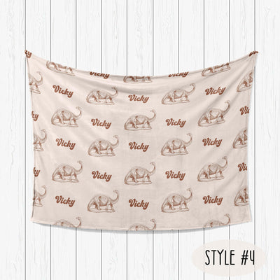 DINO Kids Design Personalize blanket, Minky or Sherpa custom blanket, Baby blanket, Kids Blanket, birthday gift idea