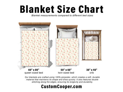 Sweet Strawberry Kids Design Personalize blanket, Minky or Sherpa custom blanket, Baby blanket, Kids Blanket, birthday gift idea