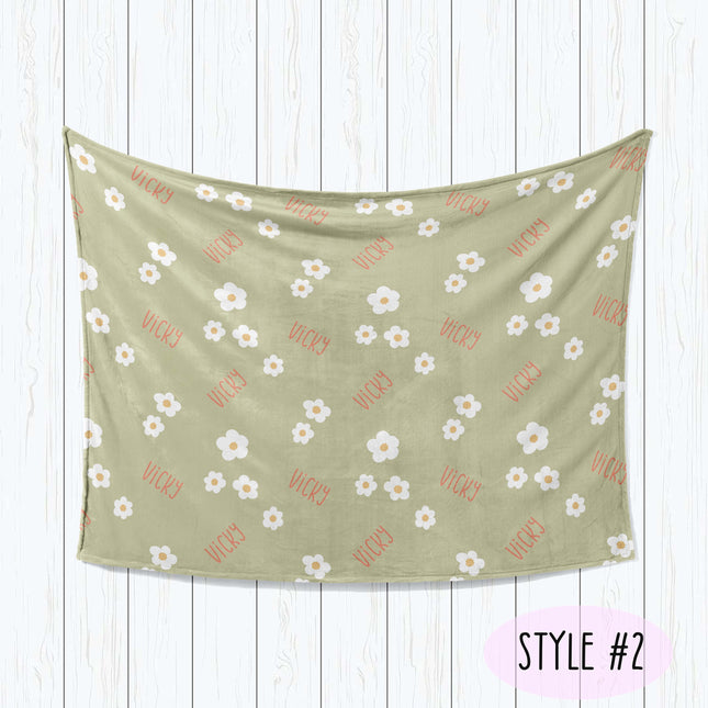 Sweet Strawberry Kids Design Personalize blanket, Minky or Sherpa custom blanket, Baby blanket, Kids Blanket, birthday gift idea