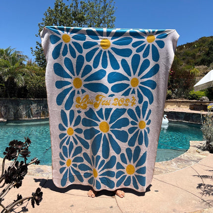 Personalized Flower Blanket: Rustic Floral Minky or Sherpa Throw