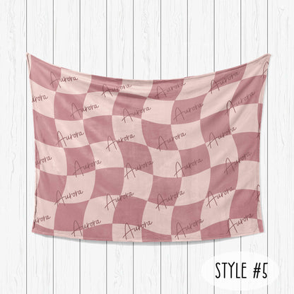 Personalized Minky Blanket: Custom Name Fleece or Sherpa Blanket