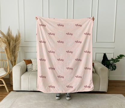 MaMa Girl Design Personalize blanket, Minky or Sherpa custom blanket, Baby blanket, Kids Blanket, birthday gift idea