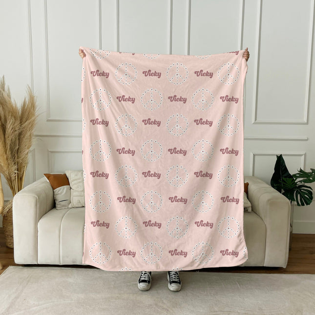 Personalized Minky Blanket: Custom Name Fleece or Sherpa Blanket