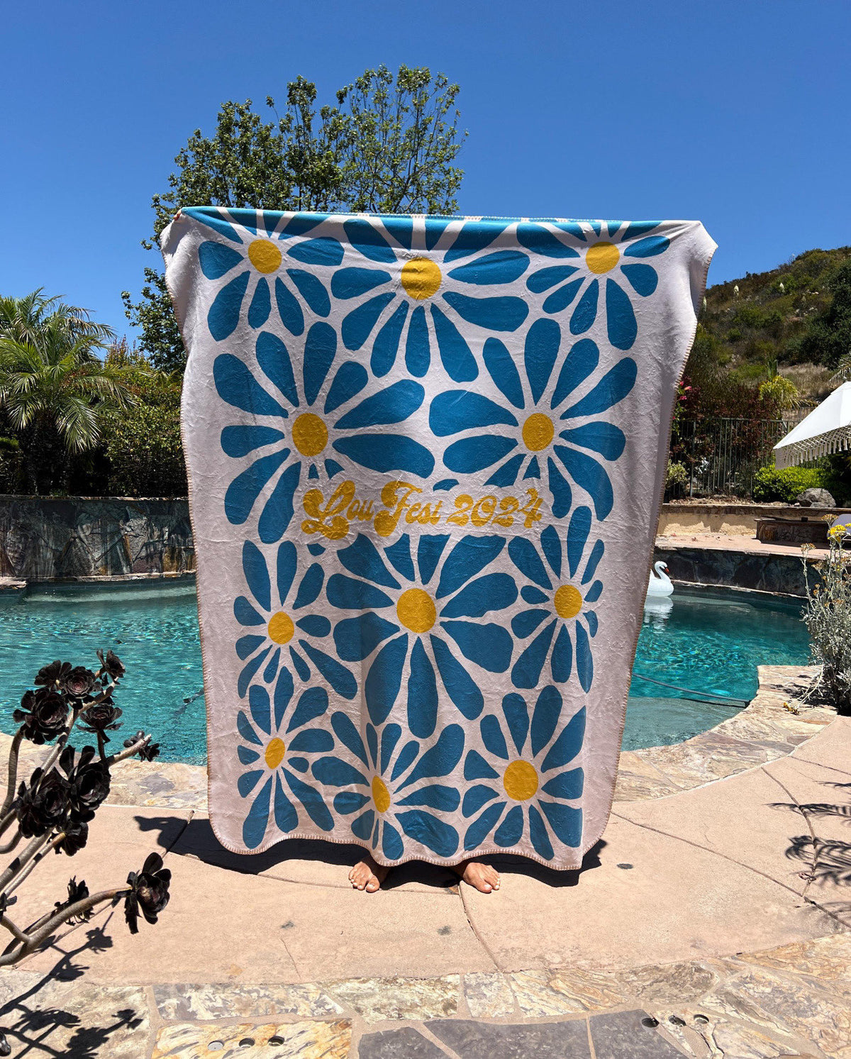 Personalized Flower Blanket: Rustic Vintage Style, Custom Name Gift