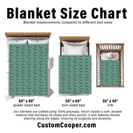 Personalized Dinosaur Blanket: Plush Minky or Sherpa, Kids Design