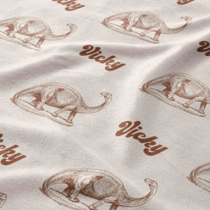 Personalized Dinosaur Blanket: Plush Minky or Sherpa, Kids Design
