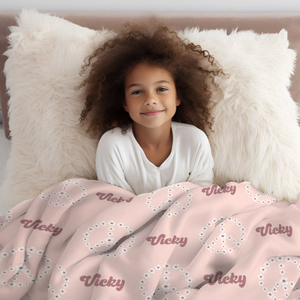 Personalized Kids Minky Blanket: Custom Name Fleece or Sherpa