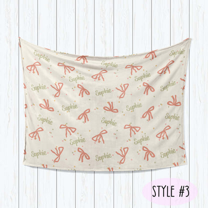 Personalized Strawberry Kids Blanket: Minky or Sherpa Baby Blanket