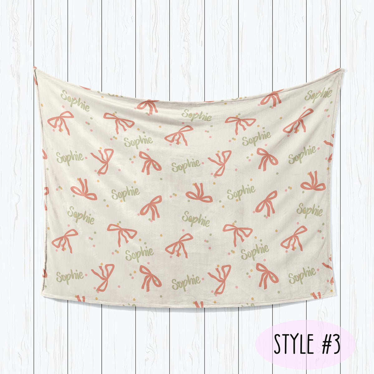 Personalized Strawberry Kids Blanket: Plush Minky or Sherpa