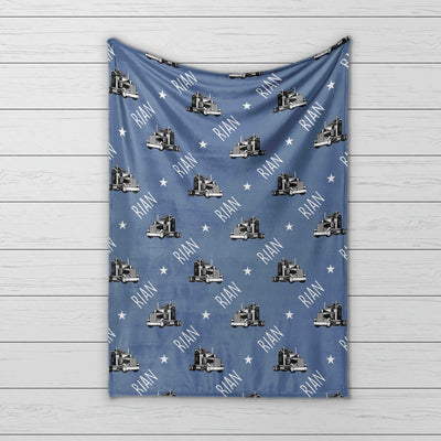 Vintage Truck Design Personalize blanket - CustomCooper