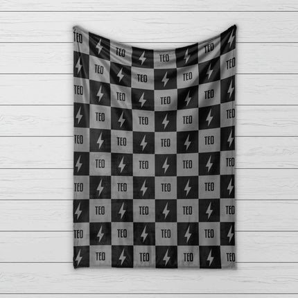 Personalized Happy Face Minky Blanket: Custom Name Kids Blanket