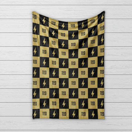 Personalized Happy Face Minky Blanket: Custom Name Kids Blanket