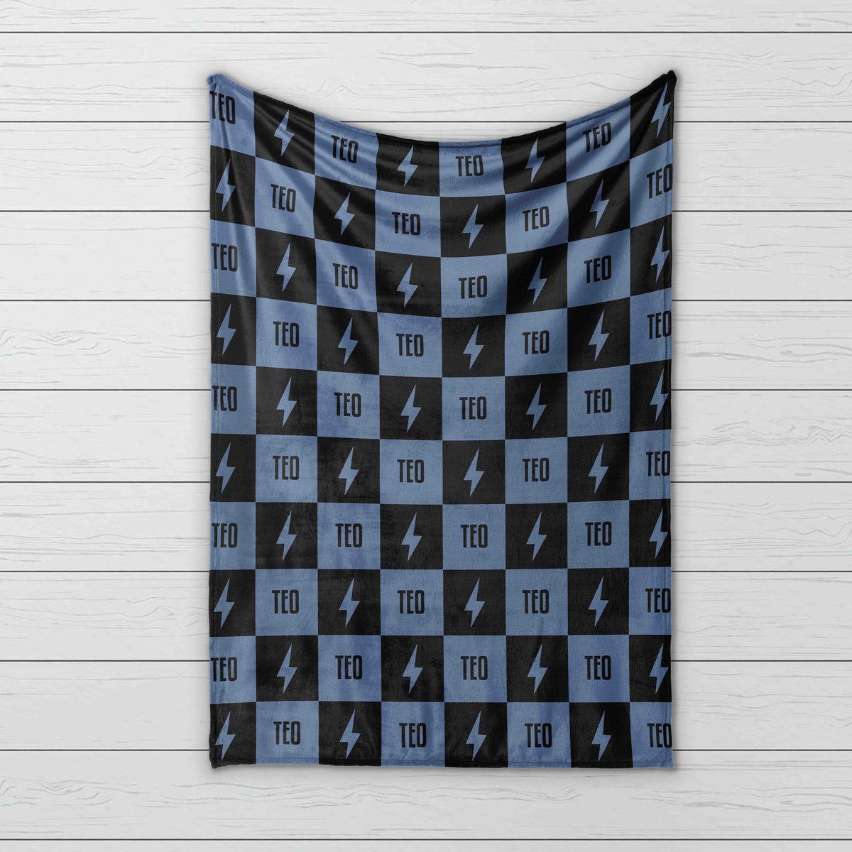 Personalized Happy Face Minky Blanket: Custom Name Kids Blanket
