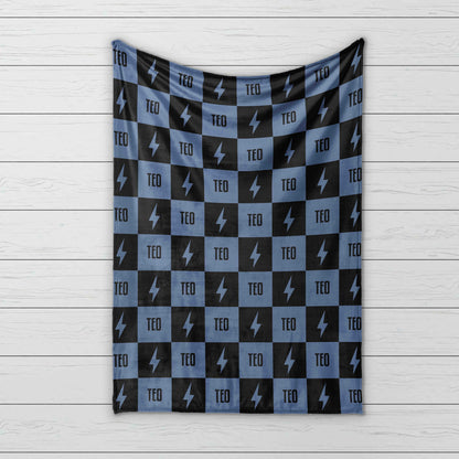 Personalized Happy Face Minky Blanket: Custom Name Kids Blanket