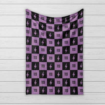Personalized Happy Face Minky Blanket: Custom Name Kids Blanket