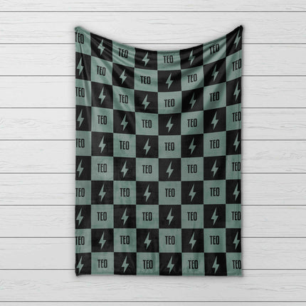 Personalized Happy Face Minky Blanket: Custom Name Kids Blanket