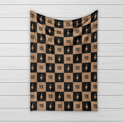 Personalized Happy Face Minky Blanket: Custom Name Kids Blanket