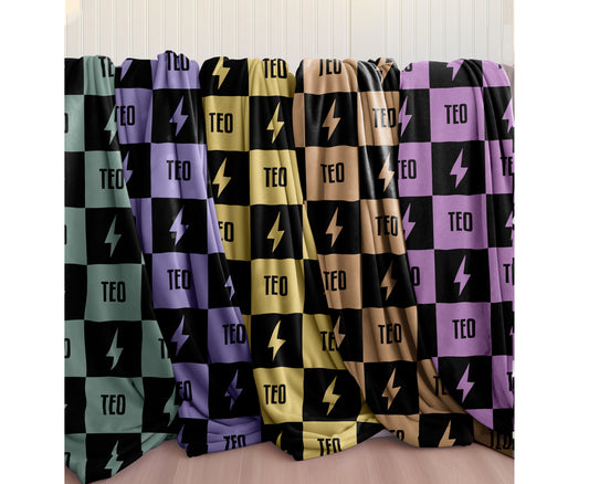 Personalized Kids Blanket: Plush Minky or Sherpa Fleece, Custom Design