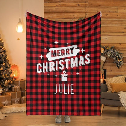 Personalized Christmas Blanket: Plush Minky or Sherpa Blanket