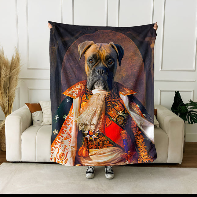 Custom Pet Photo Blanket: Personalized Dog or Cat Portrait Blanket