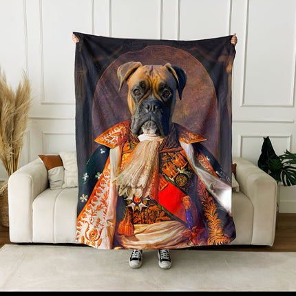 Custom Pet Photo Blanket: Personalized Dog or Cat Portrait Blanket