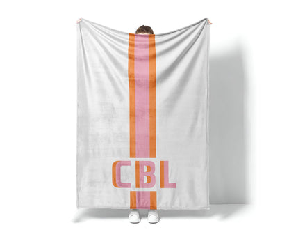 Monogrammed Minky Blanket: Personalized Watercolor Floral Design