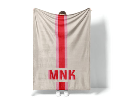 Personalized Watercolor Floral Minky Blanket: Custom Name Gift