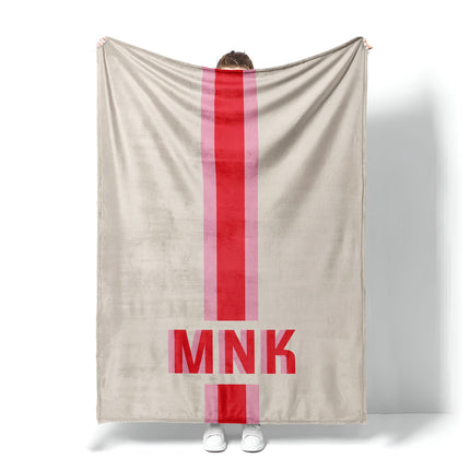 Monogrammed Minky Blanket: Personalized Watercolor Floral Design