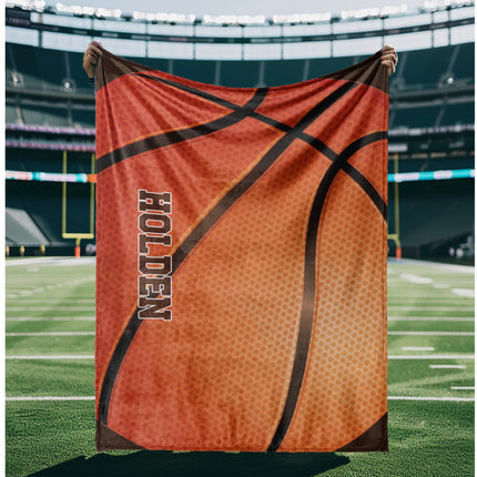 Sports Design Plush Blanket Plush Minky Personalized Baby Name Blanket