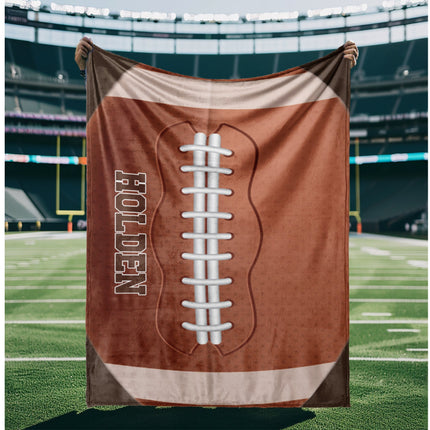 Personalized Sports Plush Minky Blanket: Baby Name Blanket