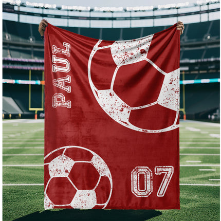 Personalized Sports Team Blanket: Custom Name Minky or Sherpa