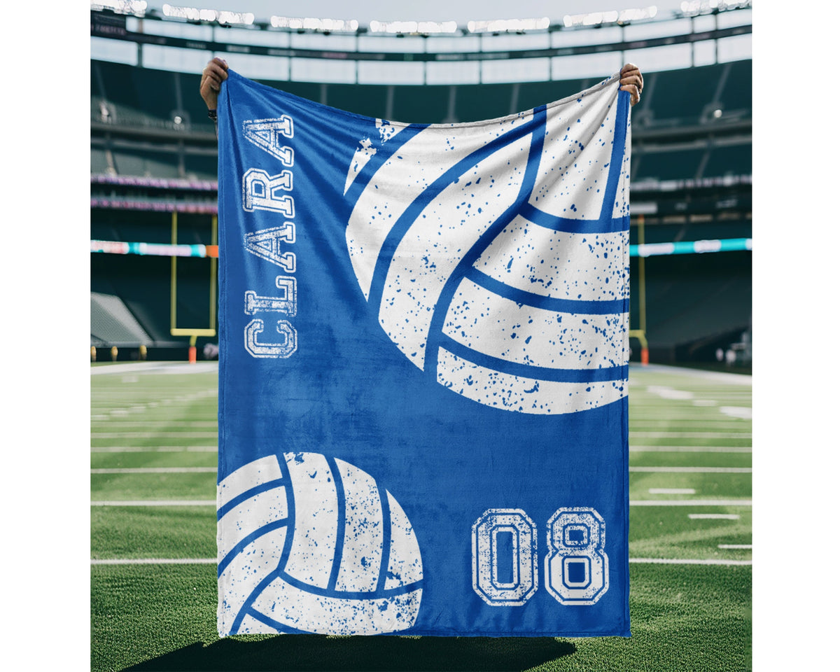 Personalized Sports Team Blanket: Custom Name Fleece Gift