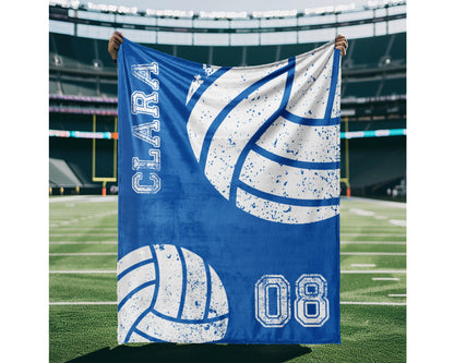 Personalized Sports Team Blanket: Custom Name Fleece Gift