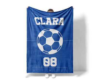 Personalized Sports Blanket: Custom Name, Team Colors, Plush Fleece