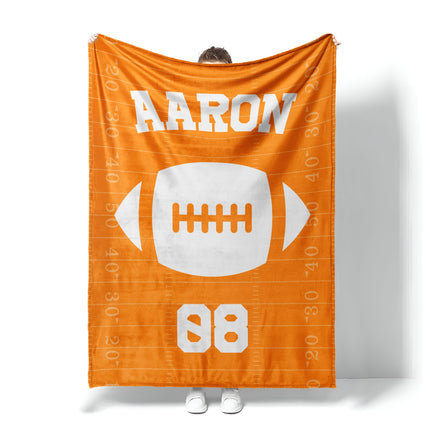 Personalized Sports Blanket: Custom Name, Watercolor Design