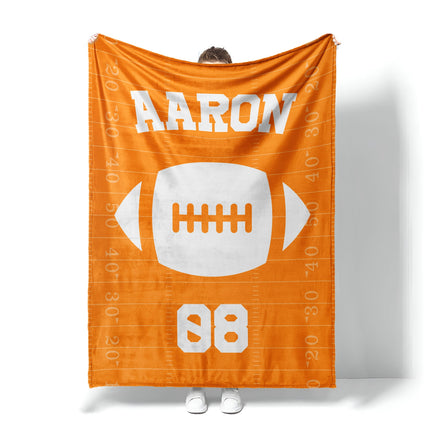 Personalized Sports Blanket: Custom Name, Plush Fleece or Sherpa
