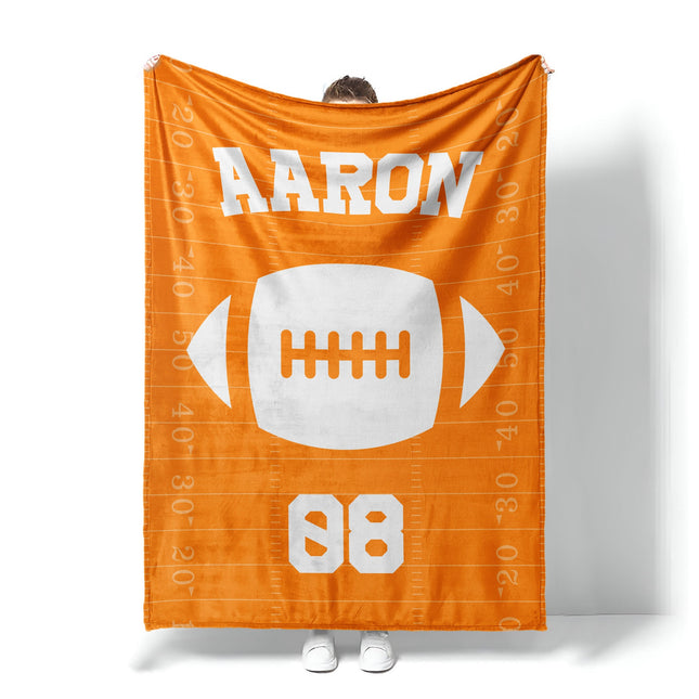 Personalized Sports Blanket: Custom Name, Team Colors, Plush Fleece